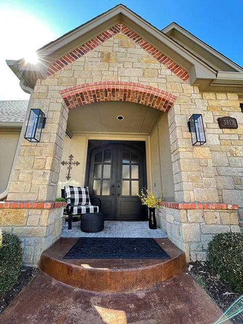 Elegant wrought iron door